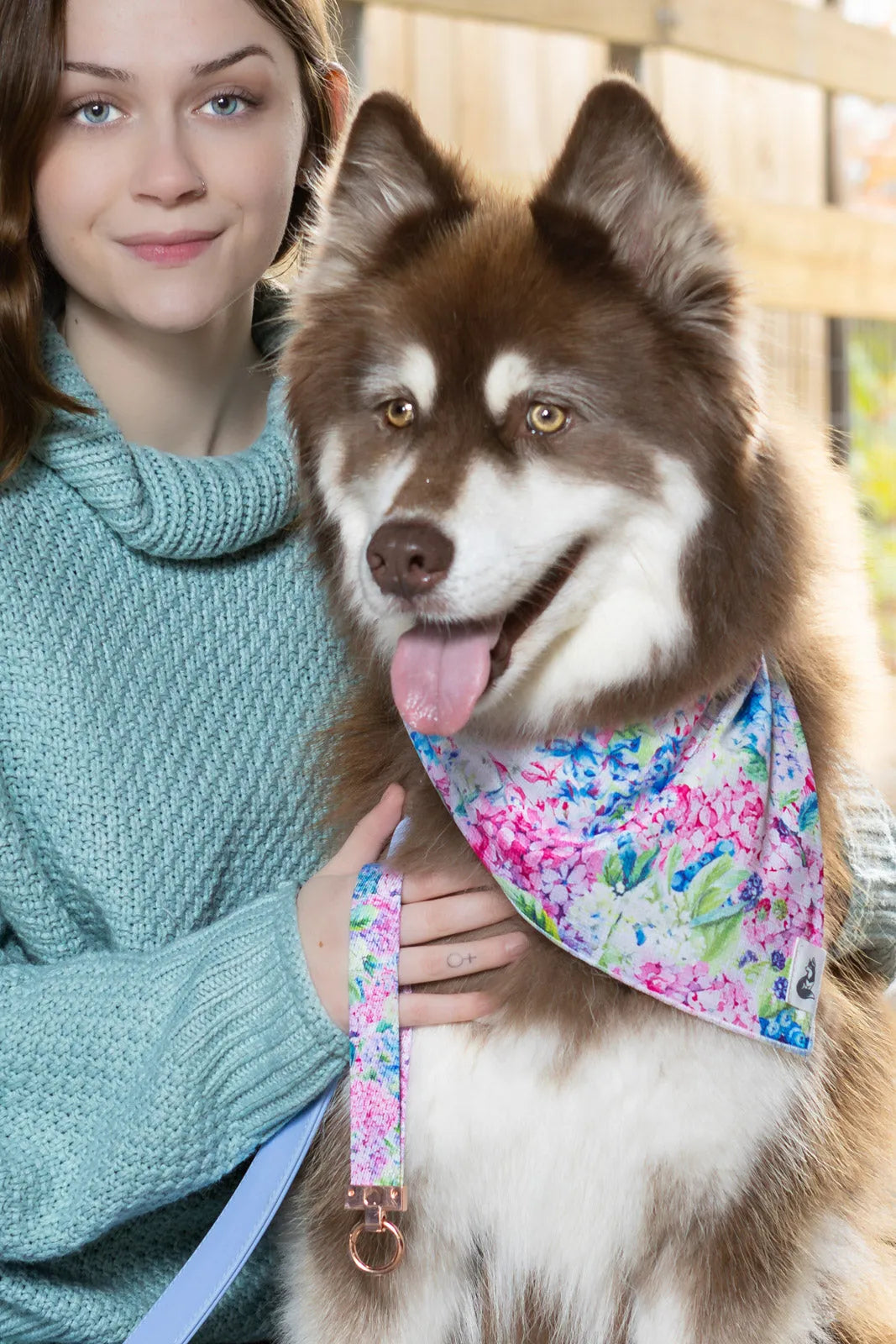 Hydrangea Haven Dog Bandana & Matching Keychain-1
